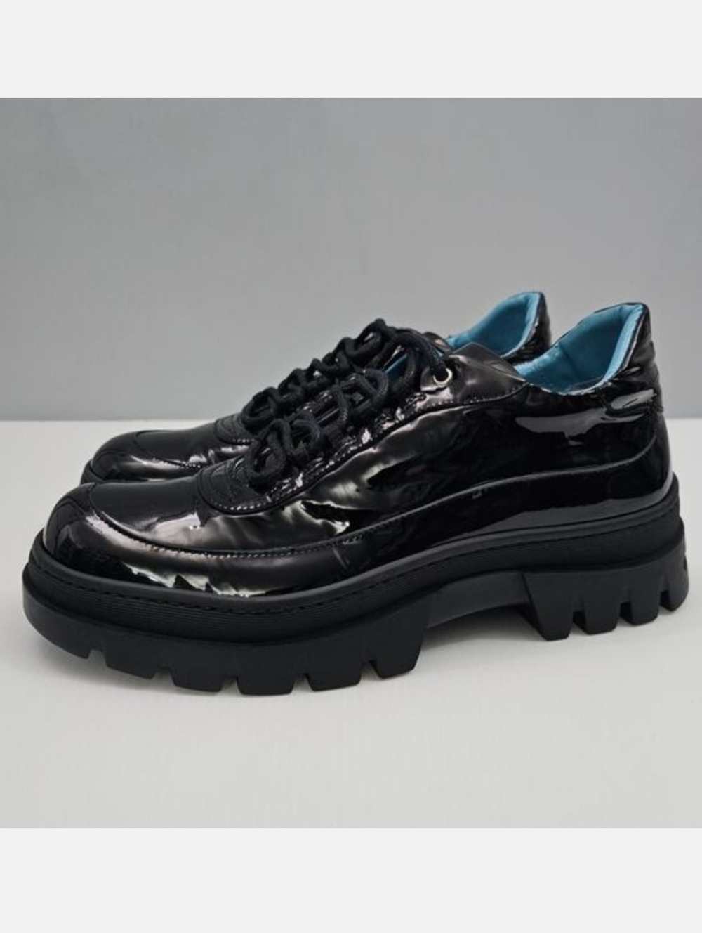 Valentina Rangoni Maracana Sneaker Womens 7.5 Black Glove Leather Platform